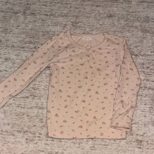 Jamie Kay Cream Long Sleeve with Pink Floral Pattern